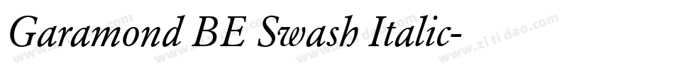 Garamond BE Swash Italic字体转换